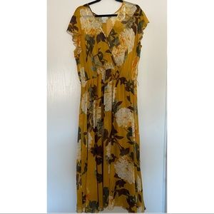 Floral Yellow Summer Dress